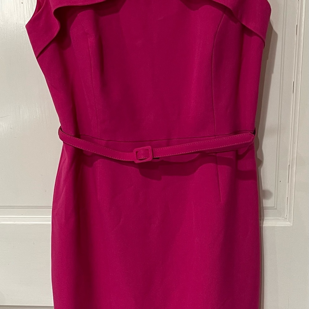This dress is color pink, the brand is Jones New York